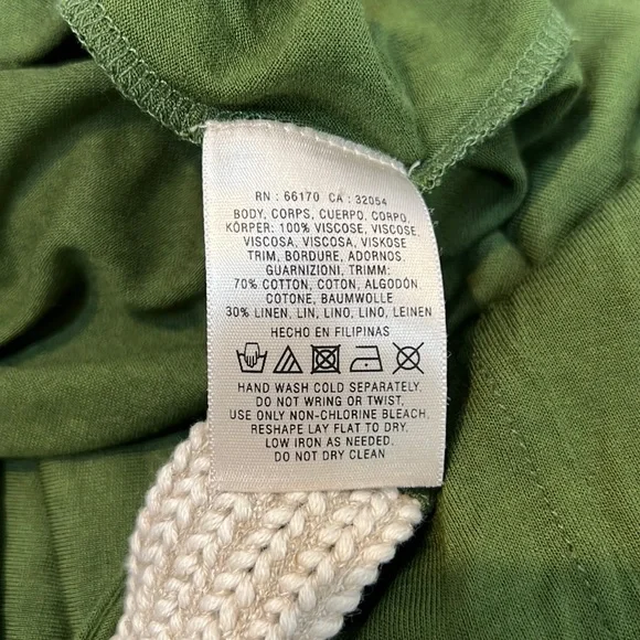 ANTHROPOLOGY LEIFNOTES Braided Rope Neckline Tank Top Cami - Picture 9 of 9